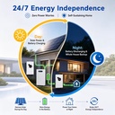 24/7 Energy Independence 12kW Hybrid Solar System US Split Phase 120V 240V 16kWh Battery Complete Storage Kit