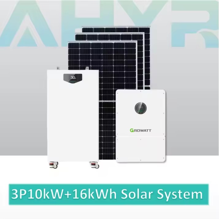 10kW Three Phase Hybrid Solar System with 16kWh Lithium Battery Energy Storage and 620W 9.92kW Solar Panels