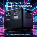 Durable 4kWh ESS, 10,000 Cycles. Solar MPPT 600W. 3*AC Ports. Reliable Outdoor Power for Digital Nomads & Farm Use.