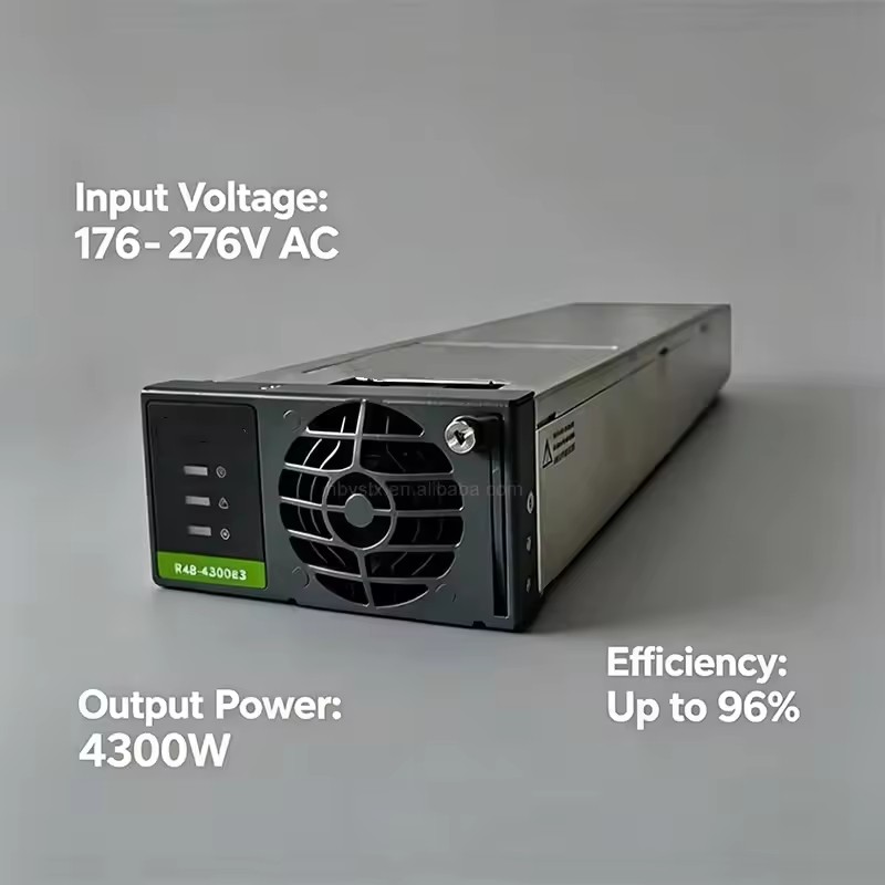 R48-4300E3 Power Supply Module 4300W 53.5V High Efficiency Rectifier Unit for 5G Telecom Power System Equipment