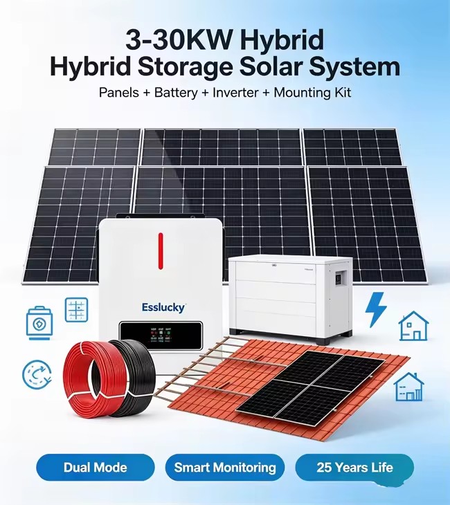 Solar System Lithium Ion 10kW Solar Lithium Battery Kit MPPT Controller Weather Resistant Rapid Charging Durable Core