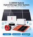 Solar System Lithium Ion 10kW Solar Lithium Battery Kit MPPT Controller Weather Resistant Rapid Charging Durable Core