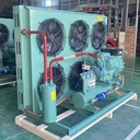 High Accuracy Custom 380V 40Hp Double Stage Air Cooled Refrigeration Condensing Unit Energy Saving Automatic Low Temperature