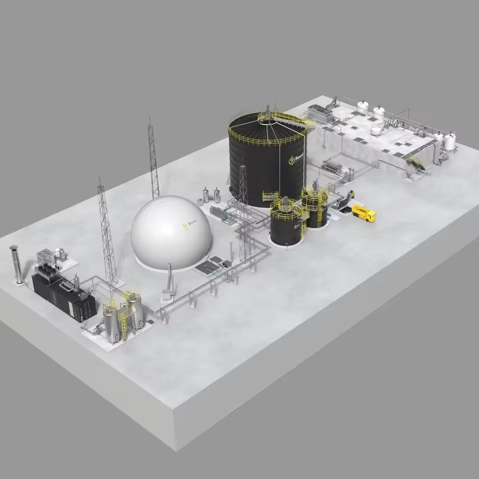Cost Effective Agricultural Biogas Power Plant with Anaerobic Digestion and Wastewater Treatment