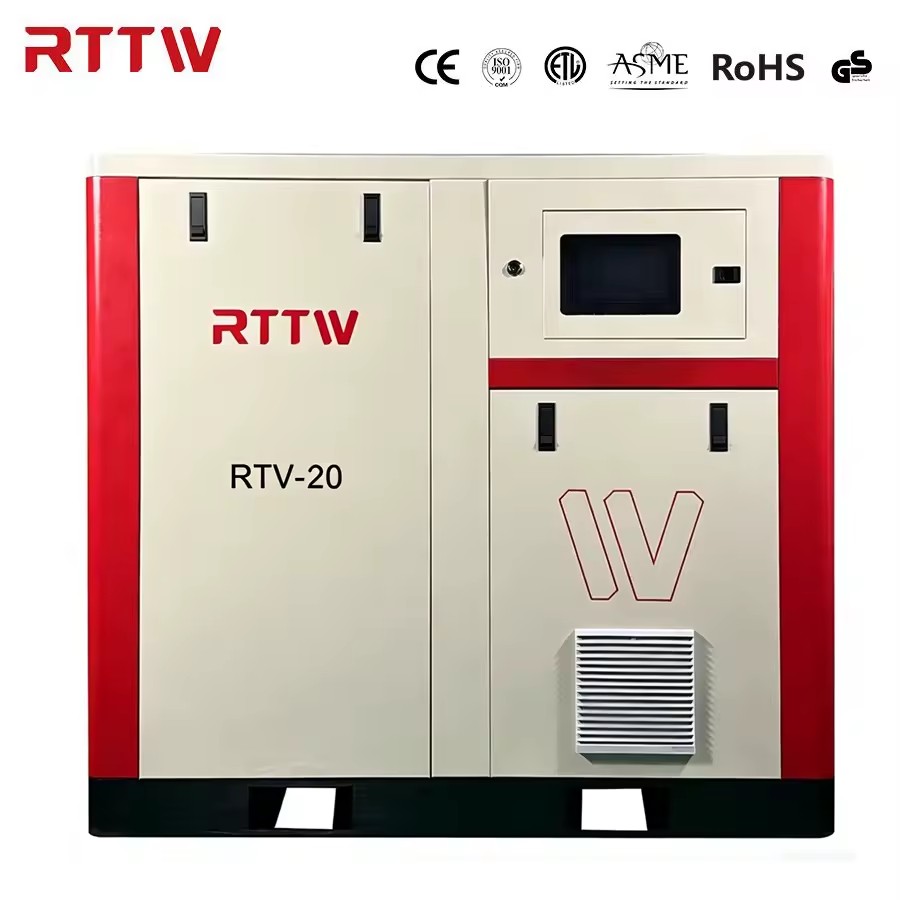 RTTW Factory Direct 15KW 20HP Permanent Magnet Air Compressor 2.2m³/min 8Bar 116Psi for Industrial Use