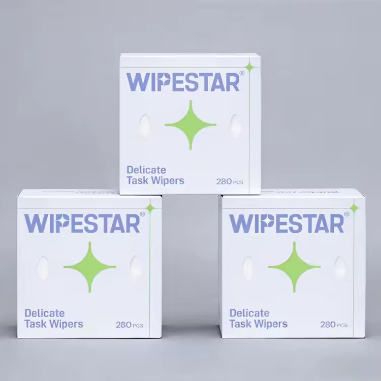 WIPESTAR Low-Dust Wiping Paper 20gsm Dry Wet Dual-Use Anti-Static Design Medical Equipment Industrial Delicate Task Wipers