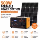 500W Portable Solar Energy Generator 360Wh LiFePO4 Battery Portable Power Station With WIFI, Bluetooth, Fast Charging