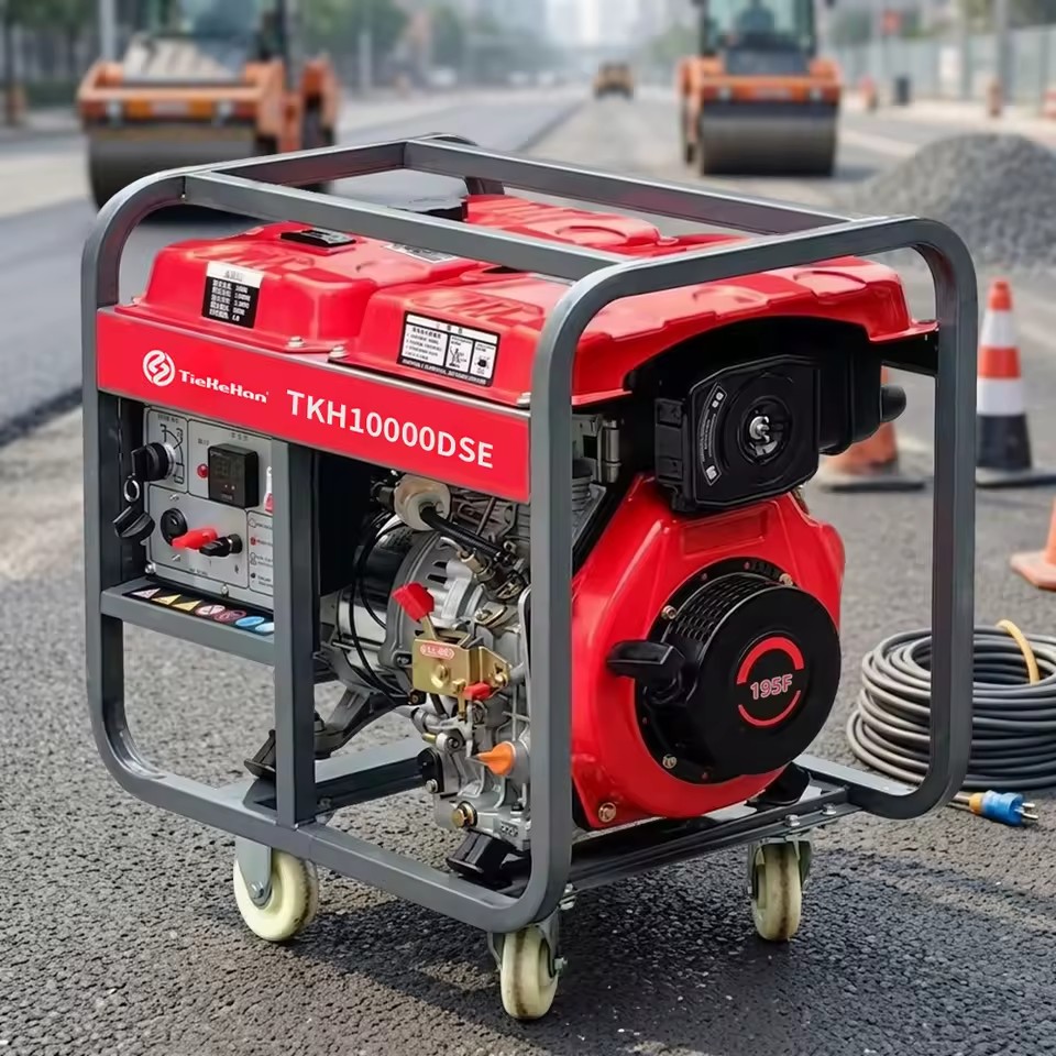 7KW Portable 230V Single Phase 50hz Air Cooled 4 Stroke Single Cylinder Open Frame Diesel Generator