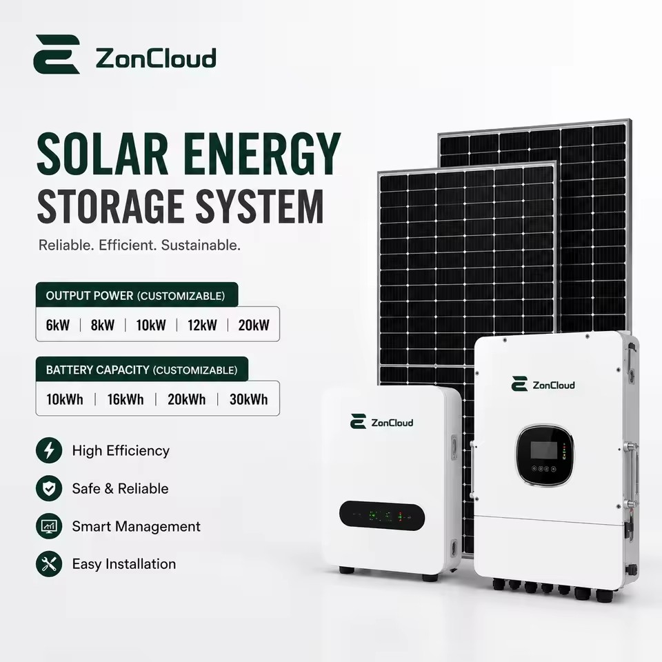 Residential Solar Energy System High Efficiency Solar Panel Hybrid Off-Grid Inverter Match for Lithium Batteries
