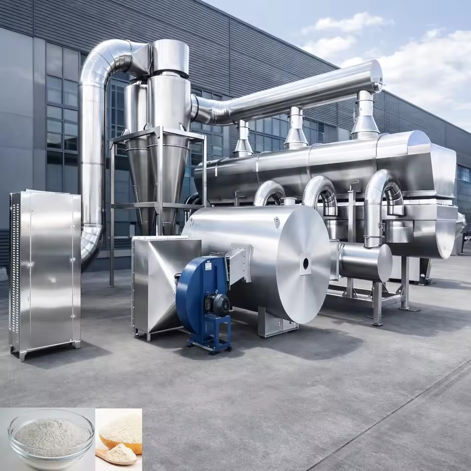 Hot 220V Automatic Vibrating Fluidized Bed Dryer Spray Drying Equipment for Sea Salt Drying Essential for Food Processing
