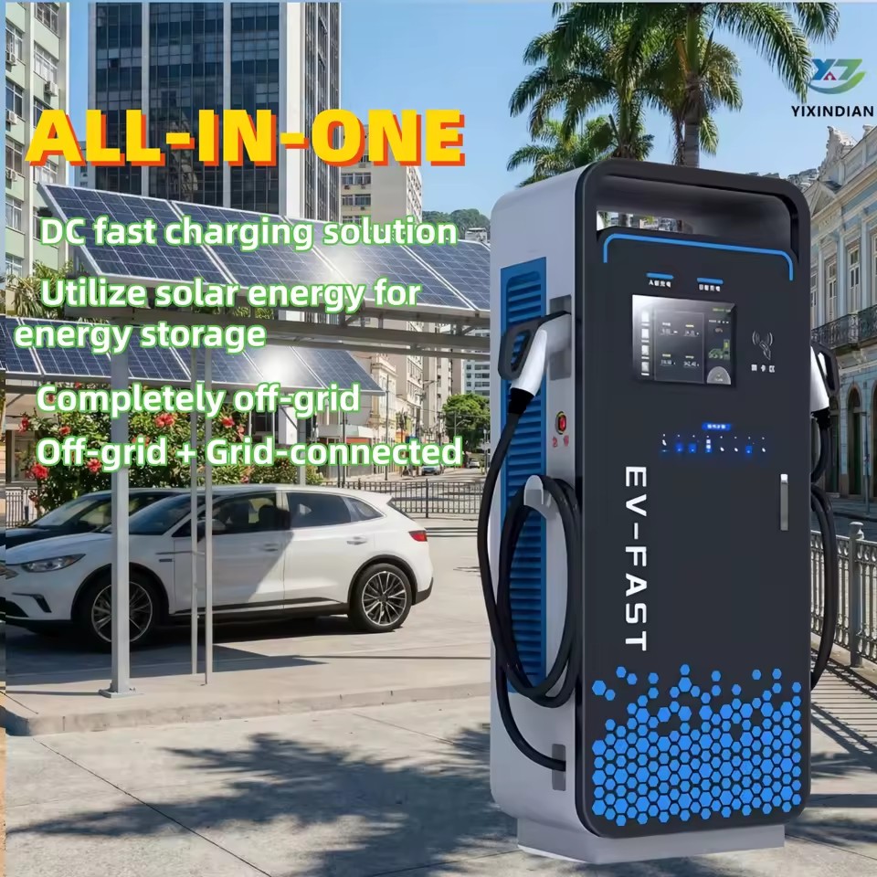 Dynamic Load Balancing 60kW 80kW 120kW160kW Floor-Mounted DC Fast EV Charging Station Solar Energy Anti-theft Super