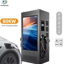 80kW 120kW 160kW 240Kw 360kW 75-Inch LCD Smart Advertising Screen Fast EV DC Charging Station for Commercial Use