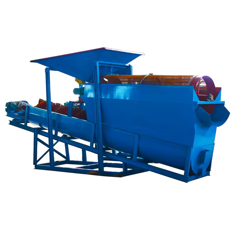 High Capacity Sand Washer Spiral Sand Washing Machine With Vibrating Trommel Screen All-in-one
