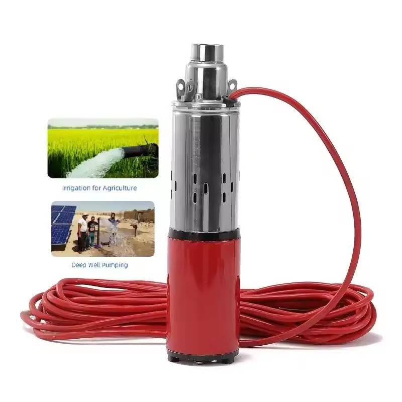 Customizable 24V DC Brush Deep Well Submersible Solar Water Pump High Pressure Stainless Steel Low Pressure with OEM Support