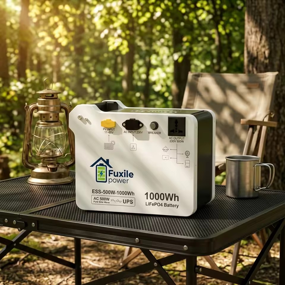 Ultra Portable 10.5kg 500W Pure Sine Wave Power Station 1000Wh LiFePO4 All-in-One Solar Generator for Off-grid Living