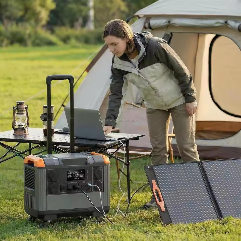 3000W 2688Wh Solar Generator EU Socket For Camping Ohne Stromanschluss Wilderness Campsite Power