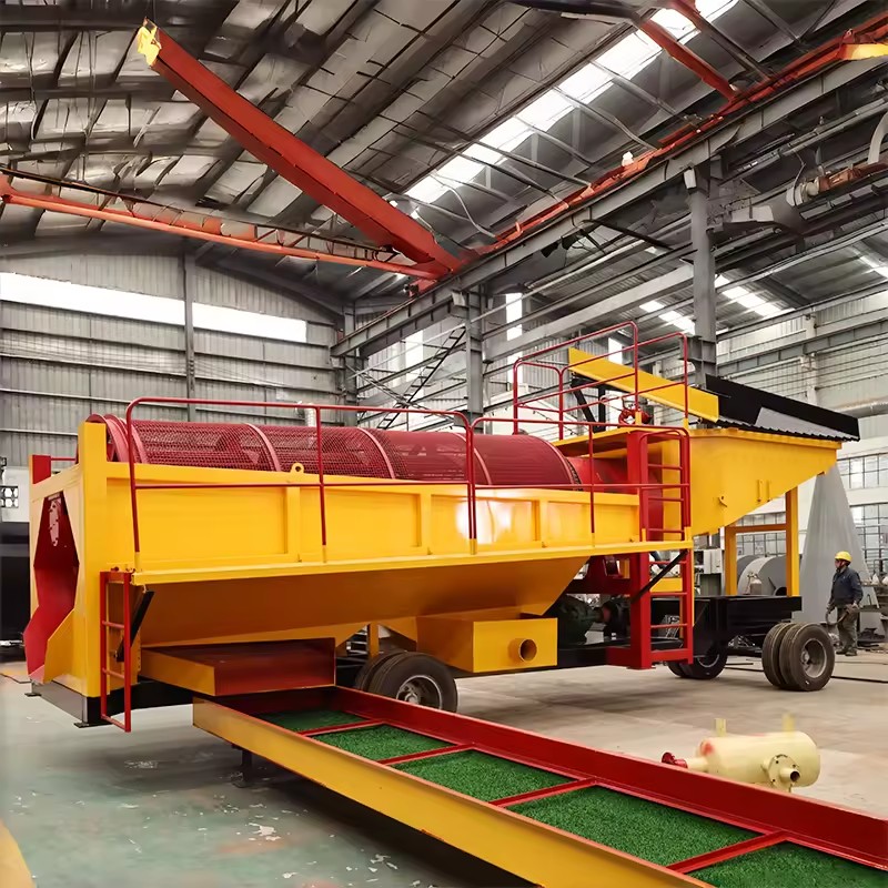 GMTS1555 Alluvial Gold Mining Equipment Placer Gold Washing Machine Heavy Duty Sand Gravel Trommel Screen Rotary Drum Washer