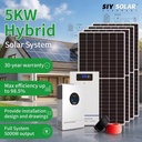 Professional 5KW Hybrid Solar Energy System 5000W Photovoltaic Module Wholesale Manufacturer Custom Integrated Solution