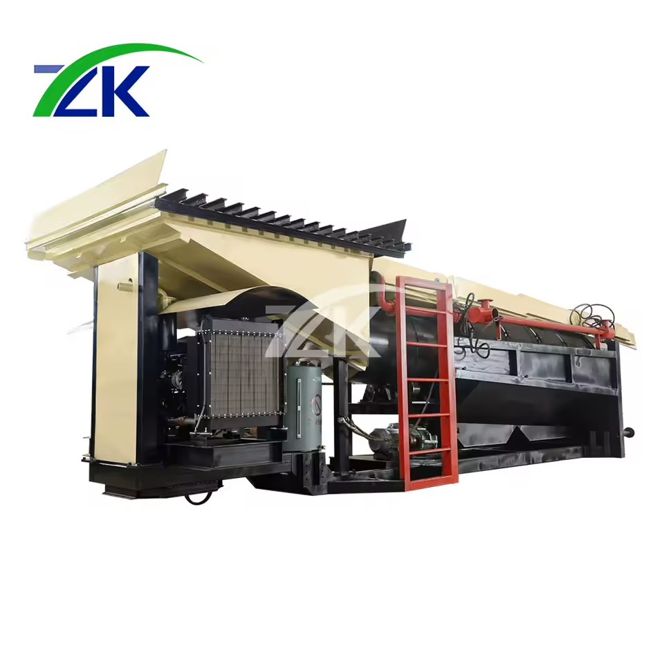 ZK 150-180T/H Gold Washer Trommel with Motor & Bearing Manganese Steel Construction High Recovery Rate for Sale