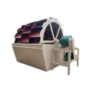 Mining Wheel Sand Washer Machine 80-150t/h AC Motor Fine Sand Washer Plant Line for Silica Sand River Stone