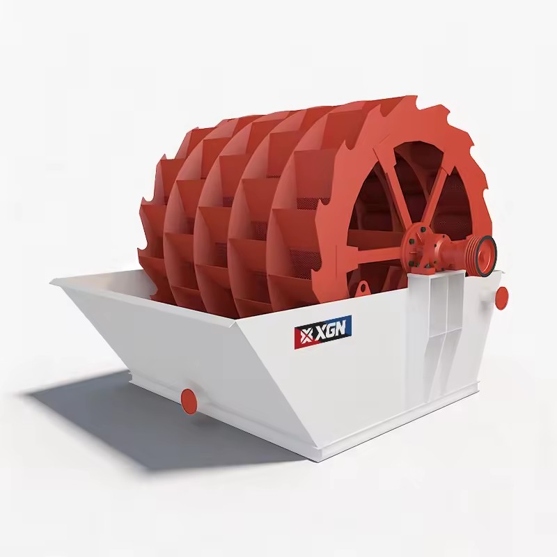 Low Cost Industrial Gravel Sand Washer 50-80t/h Automatic Wheel Bucket Sand Washing Machine