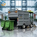 ROD Commercial Floor Sweeper All Day Cleaning Machine Hydraulic Dumping Bin Municipal Road Sweeper