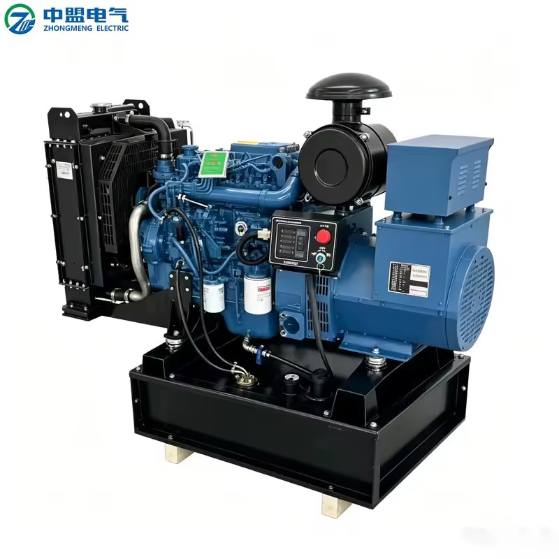 Super Durable 30kw 3 Phase Industrial Open Frame Diesel Generator Set 200A ISO Certified 100% Copper Alternator Commercial