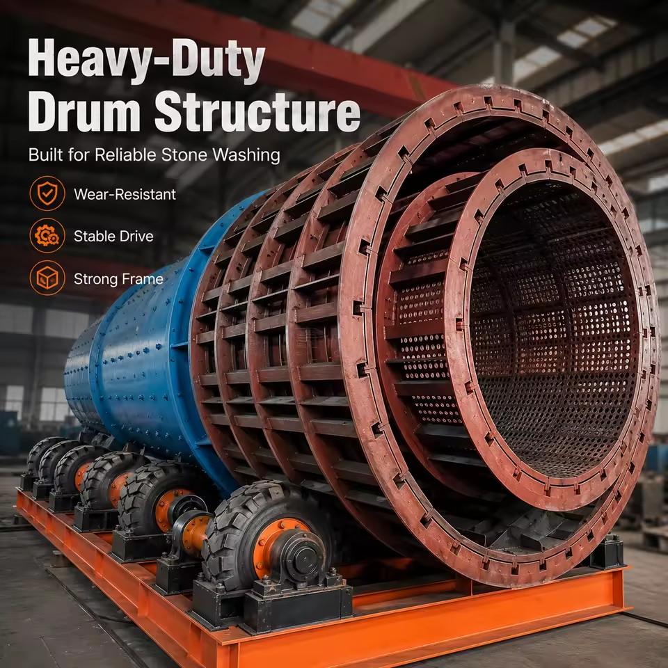 Customizable Rotary Drum Stone Washing Machine for Quarry Mining Gravel Rock and Ore Processing Plant