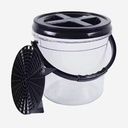 18L Car Cleaning Bucket Detailing Tools Car Wash Plastic Bucket Kit with Sealed Lid and Rolling Bucket Dolly Bucket