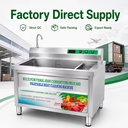 Commercial Vegetable Washing Machine Air Bubble Vortex Cleaner for Leafy Greens Salad Kitchen Supplier Equipment