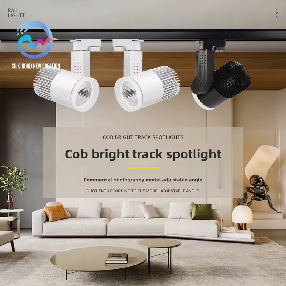 Wholesale Modern Aluminum LED Track Spotlight with COB High CRI Wall Washer & Free Track for Residential Use 220V