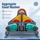 OEM Strong Washing Force Dual Shaft Spiral Sand Washer Gear Pump 50-300t/h Capacity for River Gravel Silica Processing