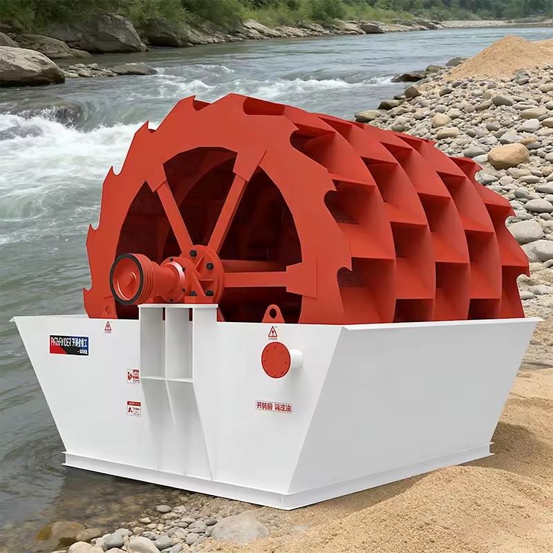Portable Wheel Sand Washing Machine with Gear and Pump 20-180T/H Capacity for Gold Mining