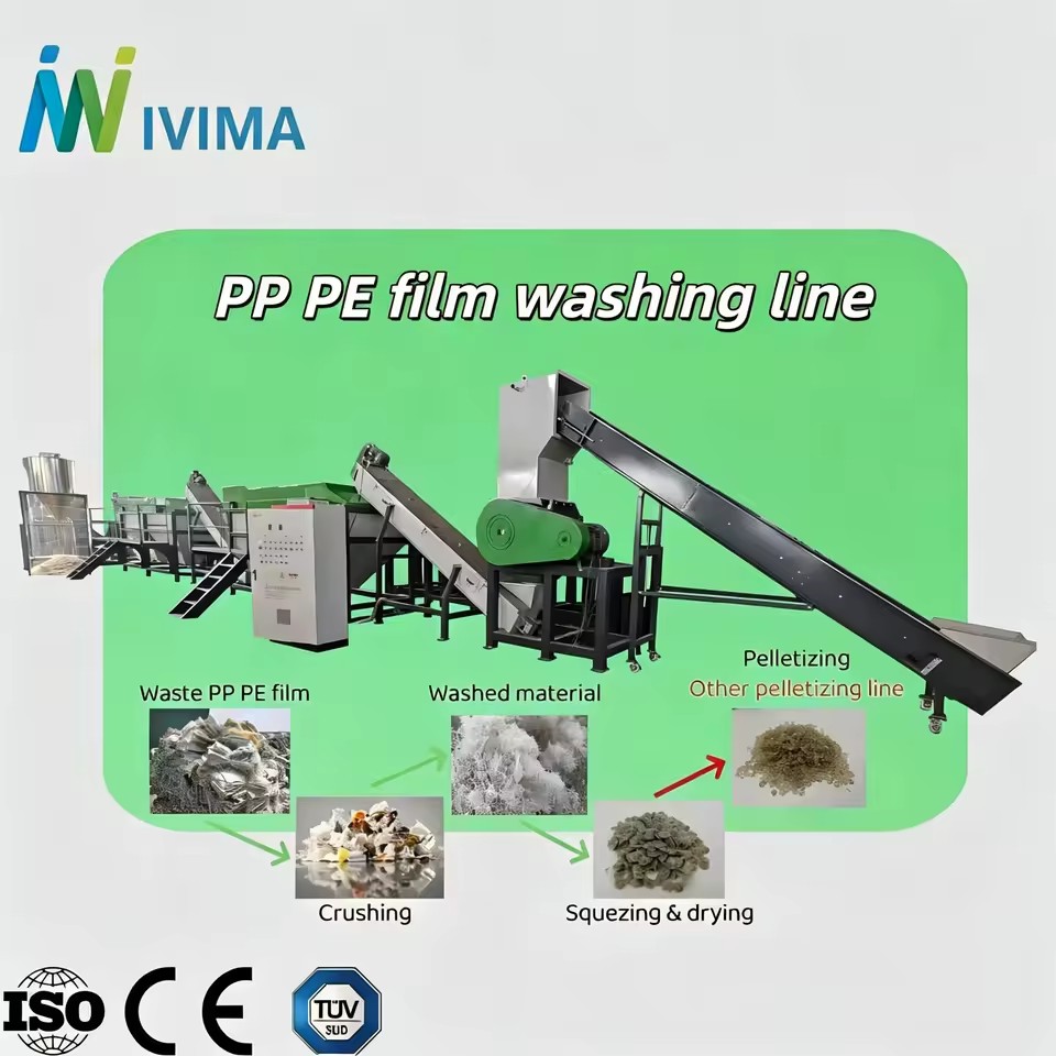 Complete PP PE Film Label Remover Crusher Washer Line