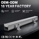 RGBW LED Wall Washer Light Aluminum Lamp Body Linear Strip for Large Area City Building Facade & Landscape Lighting IP65 Rated
