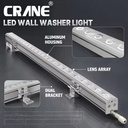 Adjustable 24V DC Outdoor LED Wall Washer Uplight Aluminum Warm White IP65 Building Landscape Lighting 5-Year Warranty High CRI