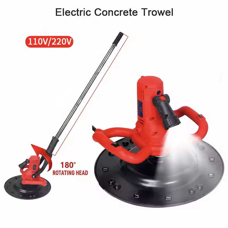 6-Speed Electric Wall Trowel Machine Portable Handheld Cement Mortar Plastering Machine Concrete Wall Smoothing Finishing Tool