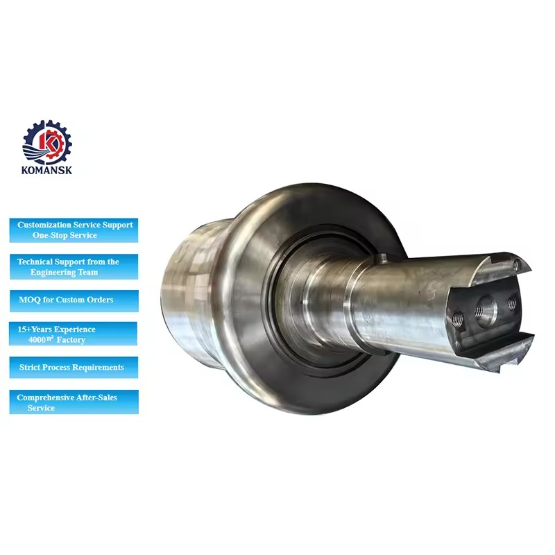 Forging Steel Propeller Shaft Drive Shaft with Flange for Crusher Machinery Wind Power Generation