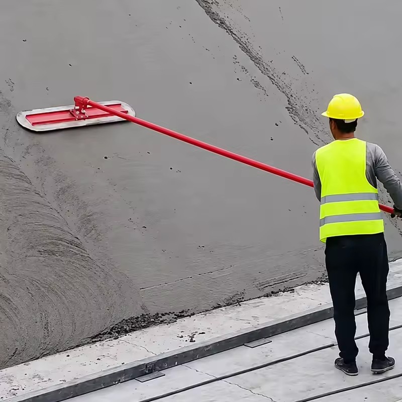 Industrial Manual Concrete Bull Float Manganese Steel Hand Trowel Floor Leveling Smoothing Finishing Construction Tool