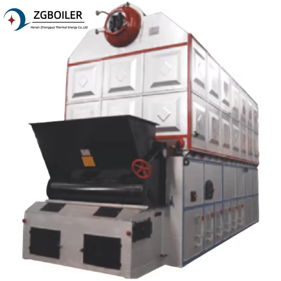 SZL Low Pressure Horizontal Water Tube Industrial Use Steam Boiler, for Coal Biomass Palm Shell Fuel