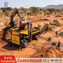 Gold Trommel Washer 50TPH with Detachable Drum High Gold Recovery Efficiency and Portable Design for Africa