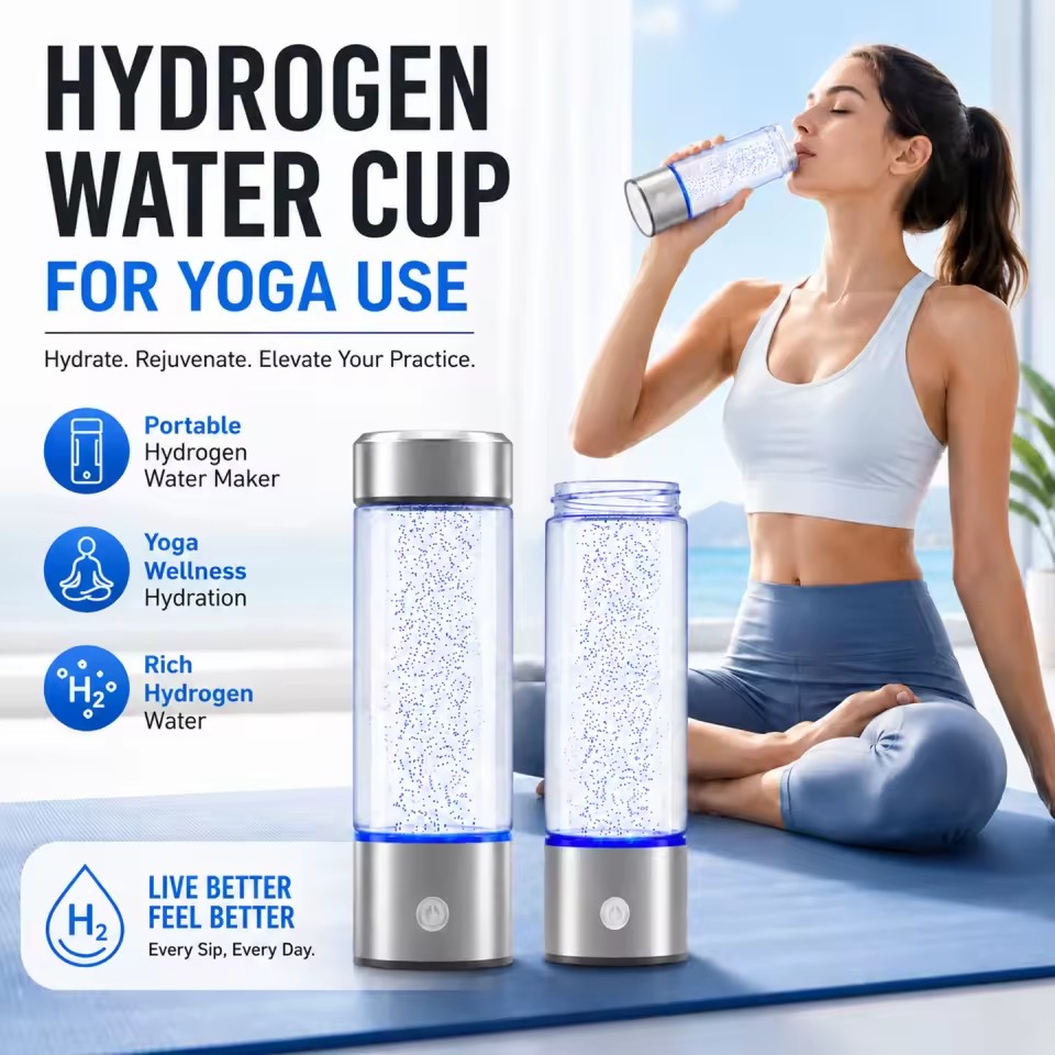 Platinum Coated SPE PEM Hydrogen Water Bottle 1200ppb Proton Exchange Membrane Water Electrolysis H2 Rich Generator