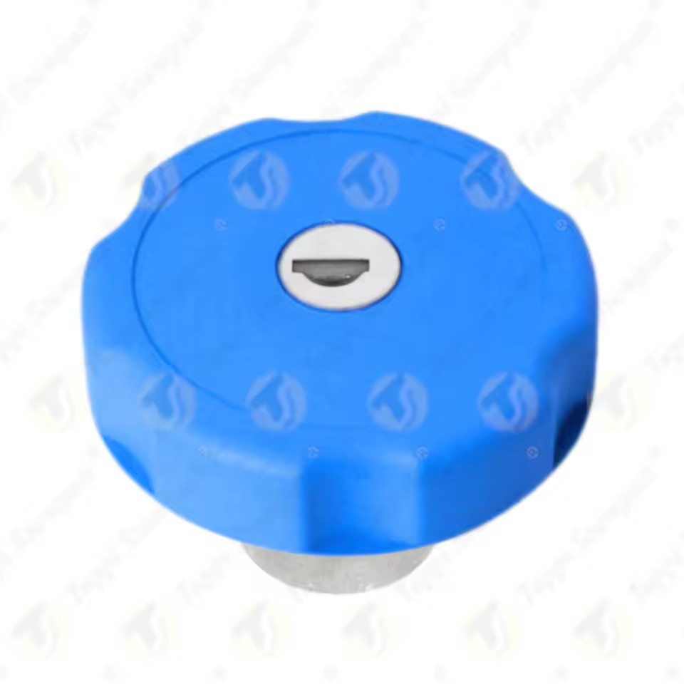 Bayonet Blue Diesel Generator Fuel Cap Lock for Truck Fuel Tank Ventilation Plastic and Steel for Gasoline Oil Lubricants