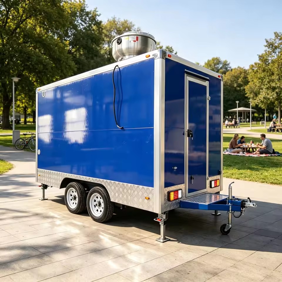 High Productivity DOT FMVSS Certified Galvanized Sheet Restaurant Towable Food Trailer Hot Dog Cart for Candy Sales