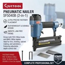 2 in 1 Combi Pneumatic Brad Nail Gun & Stapler GDY-SF5040B Industrial Grade 90K Medium Staplers Gauge 18 Brad Nails 90 Staples