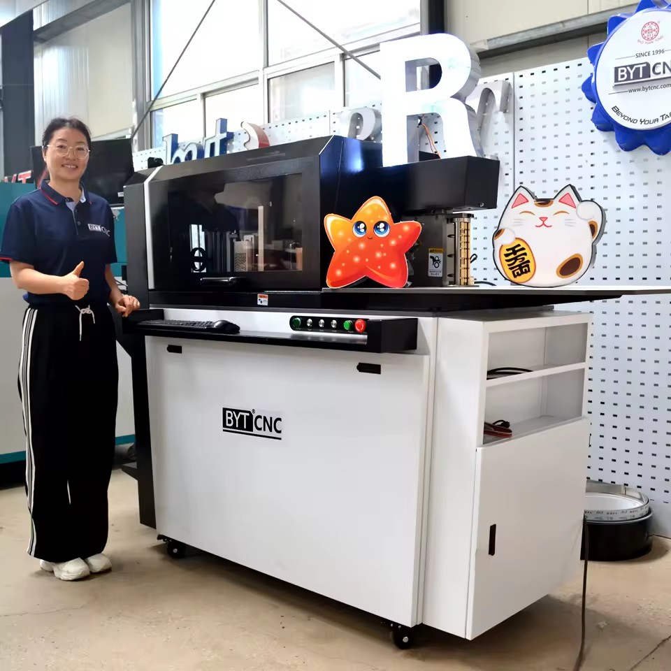 Automatic 3d CNC Led Metal Aluminum Sign Stainless Steel Profile Channel Letters Notcher Bender Notching Bending Machines Price