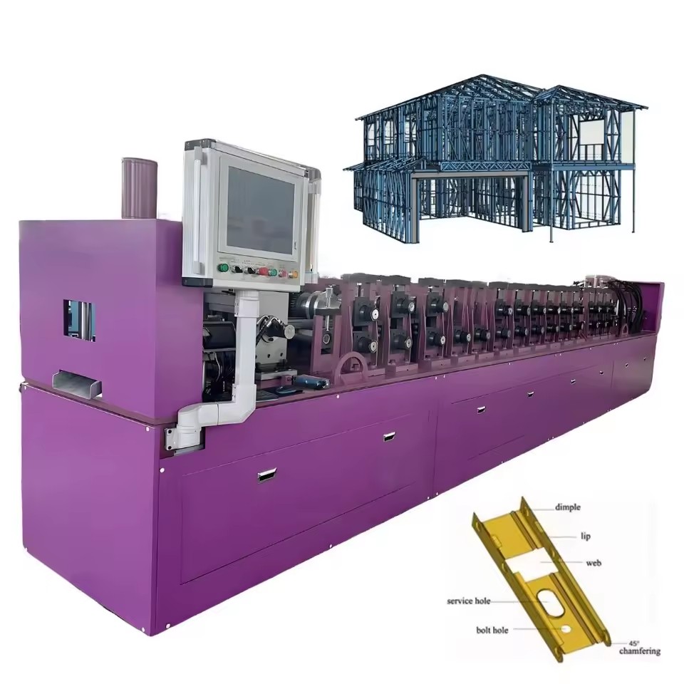 New 0.8-1.6mm 0.8-2.0mm Thickness C89 C140 C200 Light Steel Framing Machine Light Gauge LGS LGSF Roll Forming Machine