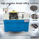 Round steel threading machine with automatic hydraulic foot for bolts, tie rods, and fasteners
