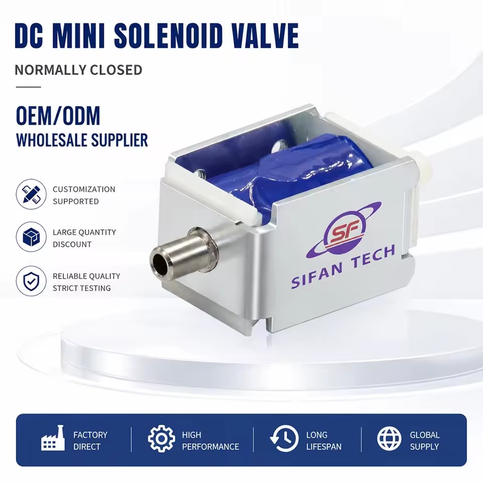 OEM ODM Custom DC 5V 6V 12V 24V Normally Closed Plastic Mini Solenoid Valve for Medical Equipment