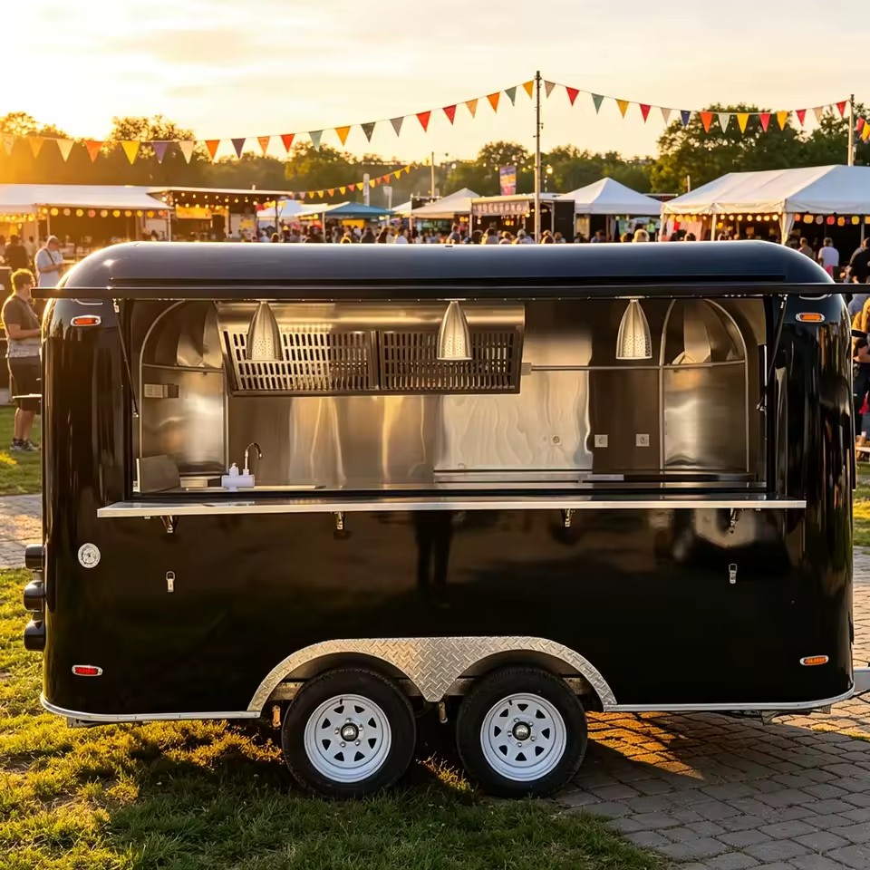 Custom Built Stainless Steel Food Trailer at Competitive Factory Price